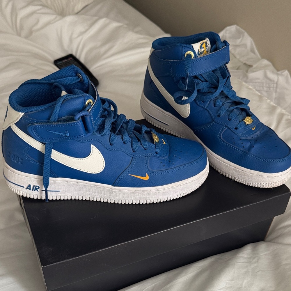 Nike Blue and White Athletic Shoes